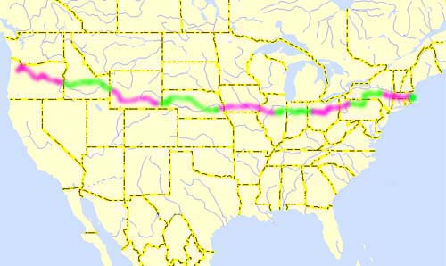 Click on the colored routes to find out what happened along the way