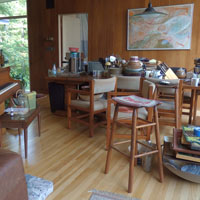 A couple of shots of what served as the makeshift kitchen for a few days