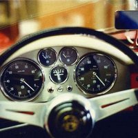 A close-up of the gauges