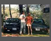 1986-1992  1983 Porsche 944  Purchased to replace the Alfa Spider, it became Vi's car in 1988 when we bought the 911.  Solid, good handling, somewhat under-powered.  Sold to a Digital Vision employee who kept it for another few years.  Shown here next to brother Joe's '86 - note the MA and CT "I-BREW" license plates.