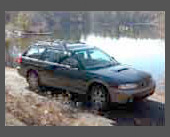 1999-2009 � 1999 Subaru Outback � The new Vi-mobile!  The 164 was still a great car but didn't hold all Vi's "stuff"; the Cherokee did, but was starting to show its age.  So we sold them both and got an Outback, to Vi's delight.  Full time 4WD, lots of room, nice suspension, automatic transmission, heated seats, jaunty appearance.  OK, so it's not like some of our other cars. Gave it to niece Abby when her far more ancient Subaru blew up.