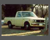 1975-1979  1975 Toyota Pickup  Bought new so we'd have a vehicle for hauling things and to take some of the wear and tear off the MG.  It was a Toyota, so it was reliable and started rusting away immediately.  Unless you actually had a half ton in the back, the ride was extremely harsh.  Sold to Vi's brother (of course) - was nephew Mike's vehicle through college.