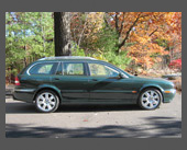 2008-2013 � 2005 Jaguar X Type Sport Wagon � A Jaguar station wagon? That was our reaction too. But Vi fell in love with it (and Vi does not tend to fall in love with cars). Plush, plenty of power, remarkably agile, all-wheel drive, nice-looking for a wagon (and Vi needs a wagon). BRG/tan, of course. Replaced it with the newer BMW Sportwagon.