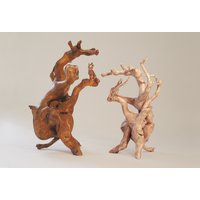 Untitled 3 - Carved wood (15" x 13" x 8") - Rapid prototype 3D print (11" x 7" x 6.5")