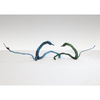 Untitled 10 - Carved wood and bead (4.5" x 16" x 4") - Rapid prototype 3D print (4" x 14" x 3.5")