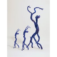 Untitled 13 - Carved wood (15" x 7" x 5") - Rapid prototype 3D print (8" x 4" x 2.5") - Rapid prototype 3D print (7" x 3" x 2")